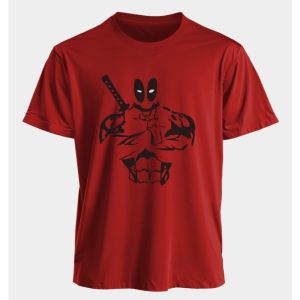 Marvel Mens and Womens T-shirts Deadpool Summer American Spring and Autumn Basic Loose Sporty Punk Oversized Short-sleeved