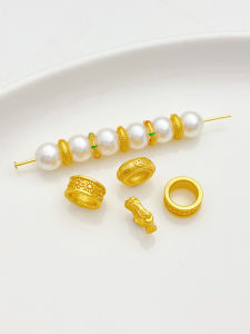 Vòng Tròn Kim Loại Thủ Công DIY S925 Bạc Cổ Điển Mạ Vàng Khóa Thẻ Vòng Tay Dây Chuyền Phụ Kiện Trang Sức Mới Ra Lò