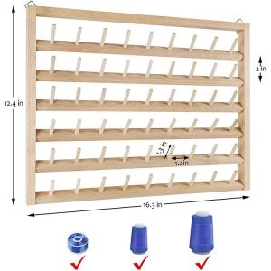 54 Axle Wall Mount Wooden Yarn Storage Rack