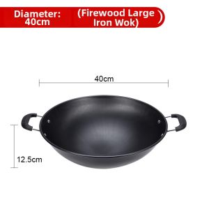 Commercial Non-stick Uncoated Round-bottom Wok