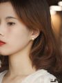 【 Minimalist Style 】 Nanyang Gold Pearl Ear Studs 18K Gold Natural Unoptimized Sea Pearls Plain Nail Simple Earrings. 