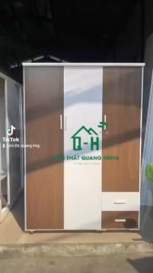 TỦ NHỰA ĐÀI LOAN 3 CÁNH MÀU ĐEN TRẮNG 1M8 X 1M2 X 48CM CAO CẤP HCM
