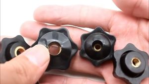 10pcs M8 Star Knob Female Thread Nut Clamping Knob Grip Black Threaded Knob Grip