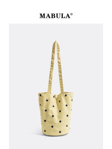 MABULA | Cute Polka Dot Canvas Bucket Bag Crossbody/Handbag