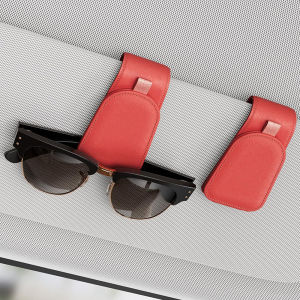 Sunglass Holder for Car Magnetic Leather Car Sun Visor Sunglass Clip Car Interior Sun Visor Accessories Fits Mazda 2 3 5 6 8 CX5 CX7 CX3 CX9 RX MX CX30 BT50