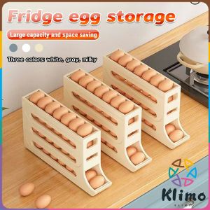 Klimo Kitchen Egg Tray 4 Tier Refrigerator Egg Storage Rack Large Capacity Dedicated Egg Carton