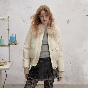 Unifree | American Vintage Fur Collar Thick Short Down Jacket