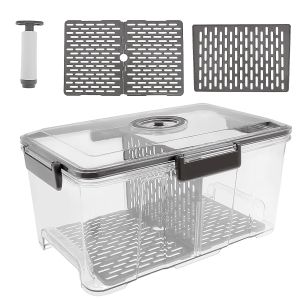 Kitchen Countertop Airtight Box Transparent 8Qt Bread Storage Container Extra Large with Lid Keeper for Homemade Toast/ Bagel