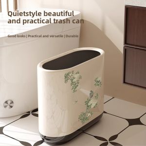 YINSHANG | Narrow Large Capacity Bathroom Trash Can for Toilet Gap