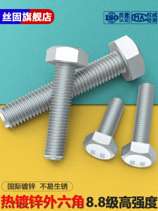 Bu Lông Lục Giác Mạ Kẽm Nhúng Nóng Cường Độ Cao M8m10m16m36 Cho Tháp Sắt Và Hệ Thống Quang Điện Đầu Lục Giác Bên Ngoài Bằng Thép Carbon