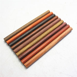 Red Sandalwood Bead Material DIY Wood Stick Calligraphy Brush Handle Carved Crafts 1.2cm Diameter 18cm Long Home Decor