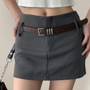 MoFan Retro Small Square Buckle Belt for Women Casual Summer Fashionable Versatile Denim Waist Belt Decoration PU Leather