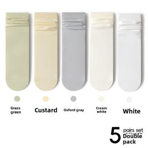 MiiOW | Cat Lady Womens Mid-Calf Socks Summer Thin No-Cuff Antibacterial High Elasticity Sweat Absorbent Cotton Maternity Socks