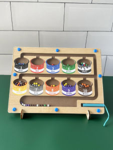 MENGTELI | Montessori Activity Board Color Classification Magnetic Maze DIY Accessories