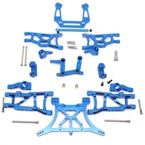 Metal Upgrade Parts Kit Suspension Arm Shock Tower Steering Block Complete Replacement Accessories for 1/10 traxxas Slash 2WD V