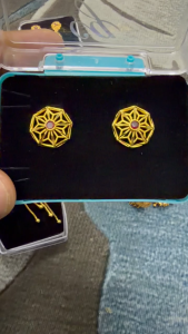 Micro Gold Plated stud Earrings | Long-Lasting Indian Subang Emas for Daily Wear-Shiny & Long-Lasting | Subang Telinga Emas Tradisional