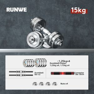 Runwe | Pure Steel Coated Dumbbell 30kg