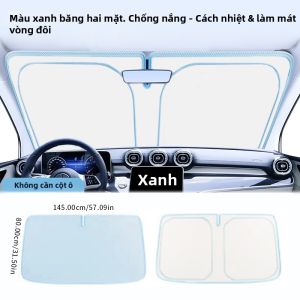 SEAMETAL | SEAMETAL Lớp Phủ Hai Mặt Tấm Che Nắng Cửa Sổ Phía Trước Ô Tô Tấm Chắn Nắng Mùa Hè Tấm Bảo Vệ Tia UV Tấm Chắn Nắng Gấp Phụ Kiện Ô Tô Dành Cho Xe Sedan & SUV