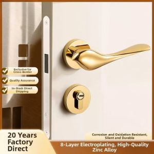 Silent Zinc Alloy Solid Wood Door Lock