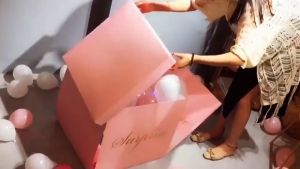 Explosion Gift Box Flower Anniversary Bubble Balloon Surprise Kotak Set Hadiah Birthday Buat Valentines Day Explosion