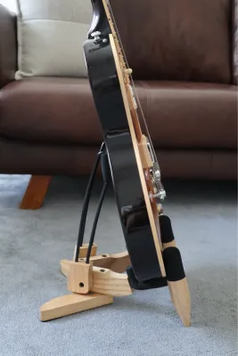 Foldable Electric Guitar Stand - Wood