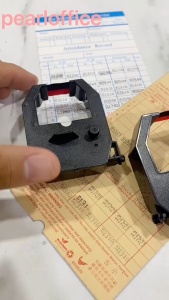 Time Recorder Ribbon,Punch Card Machine Ribbon Replacement ink cartridge ribbon is used for Attendance machine