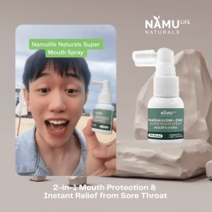 NAMULIFE Naturals Fahthalaijone + Zinc Super Mouth Spray Bundle of 2 (Sore Throat Instant Relief Bad Breath Treatment Antibacterial)