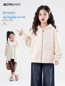 SQTN.KIDS | Spring/Autumn Hooded Casual Girls Coat