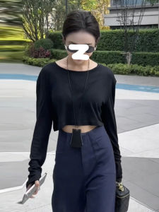 Black Short Sleeveless T-Shirt Womens Summer Thin New Loose Breathable Versatile Slimming Sun Protection Top Korean Style