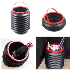 Foldable Hand Carry Car or Office Trash Can Portable Multifunctional Multi Purpose Easy to Carry Bucket Keimav