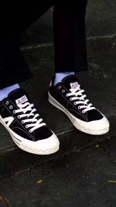 AKNA - Sepatu Corvus Black White Pria Wanita