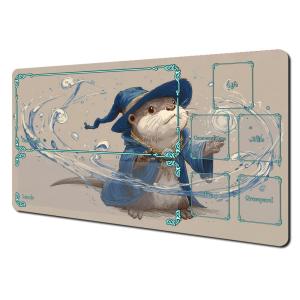 Bandai | Magic Card Playmat with zone Kawaii Otter Magician MTG playmat gathering gaming mats Desk Mat Commander Battle playmat magic