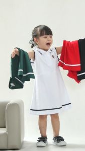 Polo Dress anak perempuan kaos kerah dress cewek tanpa lengan 2 - 10 tahun Model NANA by HANHEL