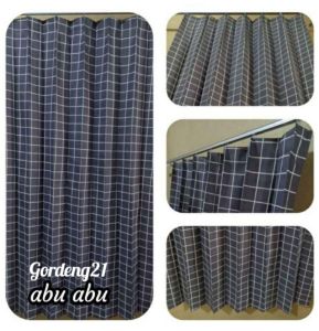 gorden/hordeng / Gorden pintu kamar / Gorden kotak kotak / gorden aesthetic / gorden lebar 1 meter / hardeng plisket / gorden pintu / gorden kotak kotak jendela kamar gorden kotak kotak 1 set / Hordeng kotak hitam / Gordeng ruang tamu bahan katun bisa