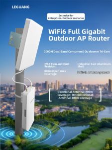 Industrial-Grade Waterproof Outdoor WiFi6 Router 3000M