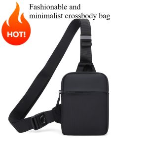 Black Nylon Mens Chest Bagsimple and Trendy Versatile Crossbody Baganti Slipwear-resistantbreathablecomfortable and Casual