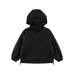 2025 Childrens Tops Spring Autumn New Childrens Jacket Solid Colour Middle and Large Kids Hooded Zip Boys Girl clothes