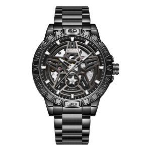 MARK FAIRWHALE Mens Wristwatch Automatic Self-Winding Scratch-Resistant Metal Case Bracelet Waterproof Fashion Watch