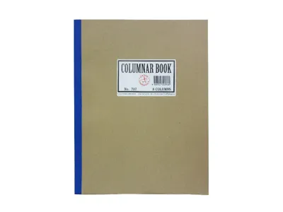 COLUMNAR BOOK Per piece 3 4 5 6 8 10 12 14 16 18 20 22 24 Record Book for accounting tabulations etc.