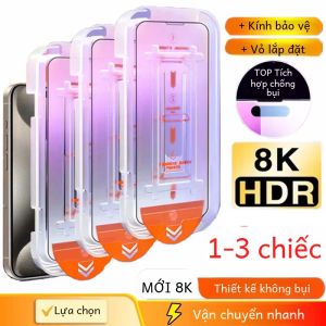 Tấm Bảo Vệ Màn Hình Lớp Phủ Oleophobia Cho iPhone 13 11 16 12 14 15 Pro Max Mini XS XR - Kính Cường Lực Chống Vân Tay Không Bám Bụi Dễ Dàng Lắp Đặt