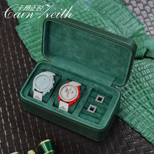 Portable Travel High End Precise Caen Watch Storage Box Fashionable Jewelry Organizer Gift for Him Or Her