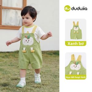 DUDUJIA | Quần Yếm Cotton Mỏng Nhẹ Thoáng Mát Cho Bé