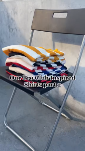 Pro Club Inspired Stripes Crew Neck Shirt