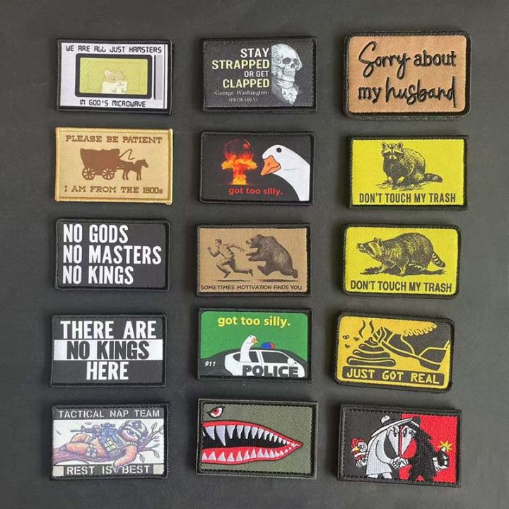 Huy Hiệu Vải Thêu Hình Thú Ngộ Nghĩnh - Ngỗng, Mèo, Chuột, Gấu Trúc ...