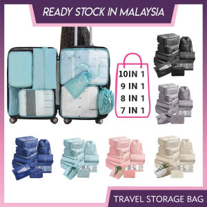 Travel Storage Bag Folding Set 7/8/9/10 In 1 Set Travel Packing Clothes Storage Organizer Bag Pouch Multi Size Organizer Bag