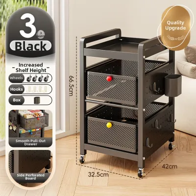 maitian | Portable Under-Table Multi-layer School Bag Storage Rack with Wheels