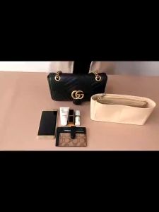 [ SG Ready stock] For GG Marmont Bag Felt Liner Bag Organizer Lining Storage Bag Inner Purse Portable Cosmetic Bag