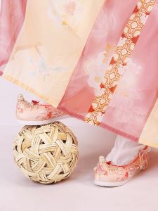 Elevated Chinese Traditional Womens Shoes Embroidered Tang Style for Cheongsam Summer New Middle Heel Cotton Lined round Toe