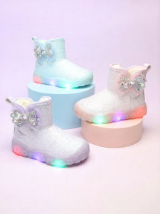 Belle | LED Glitter Warm Snow Boots for Girls