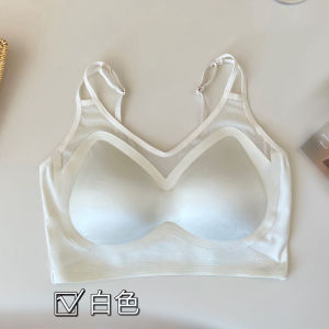 plus Size Seamless Anti-Sagging Thin Womens Underwear Gathered Full Cup Bra Comfortable Back French Style Nylon Material